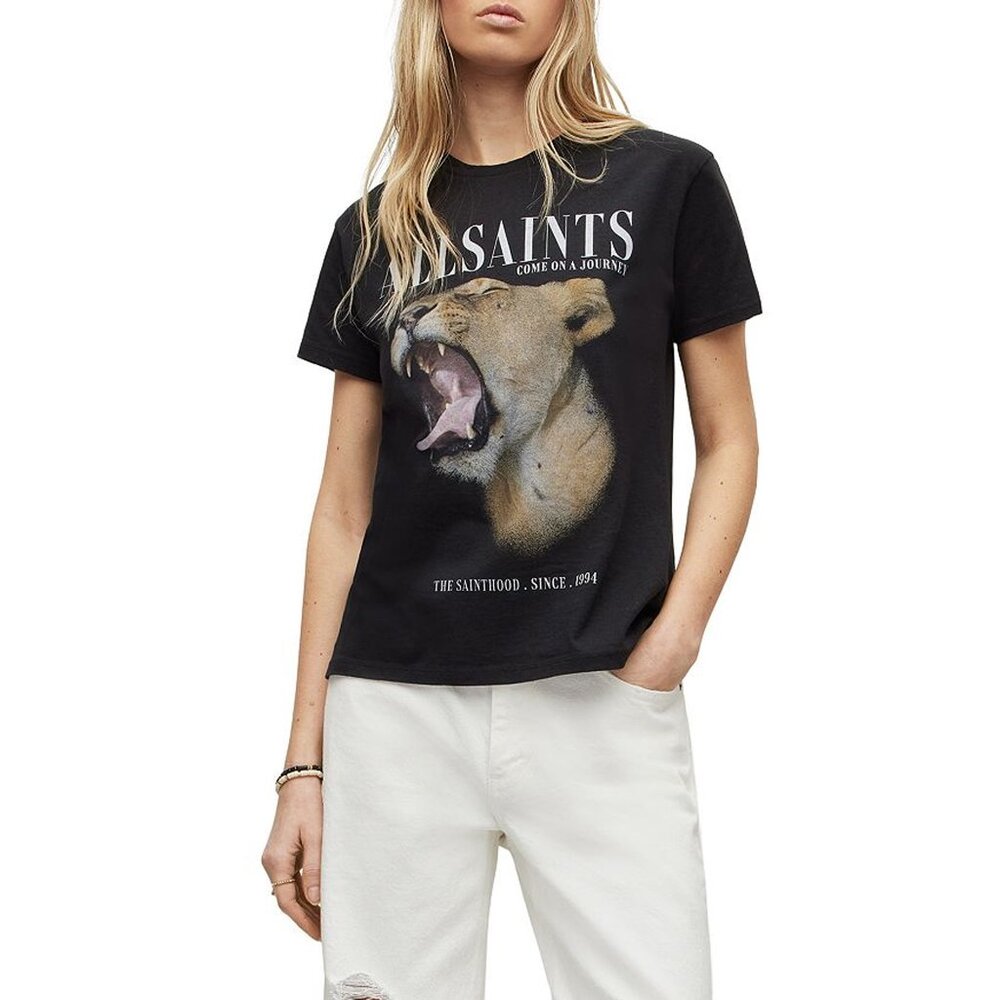 Brand new AllSaints Empera Grace Lion Print Graphic T-Shirt